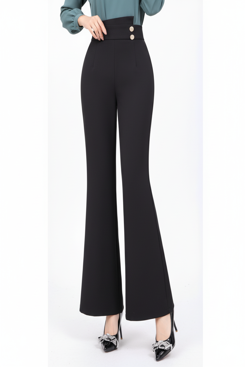 Elegant High-Waist Flare Pants
