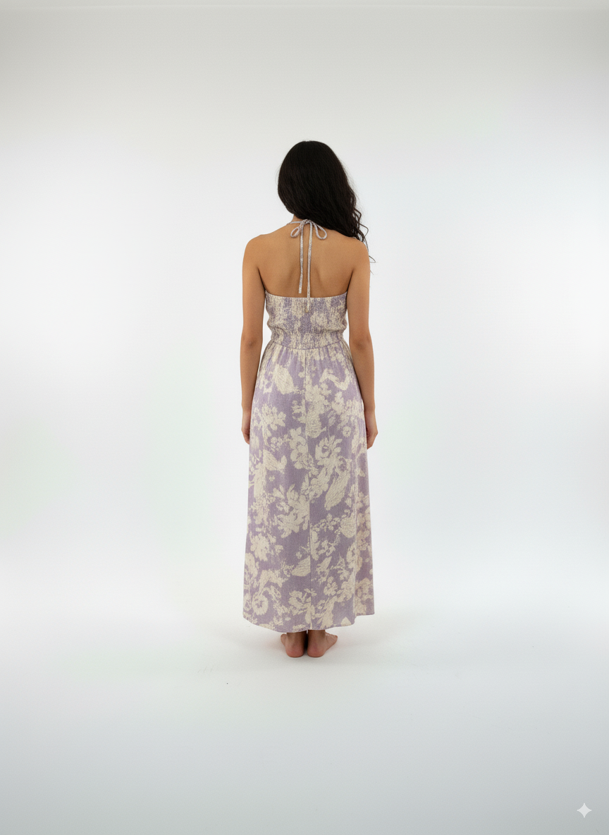 Floral Halter Maxi Dress
