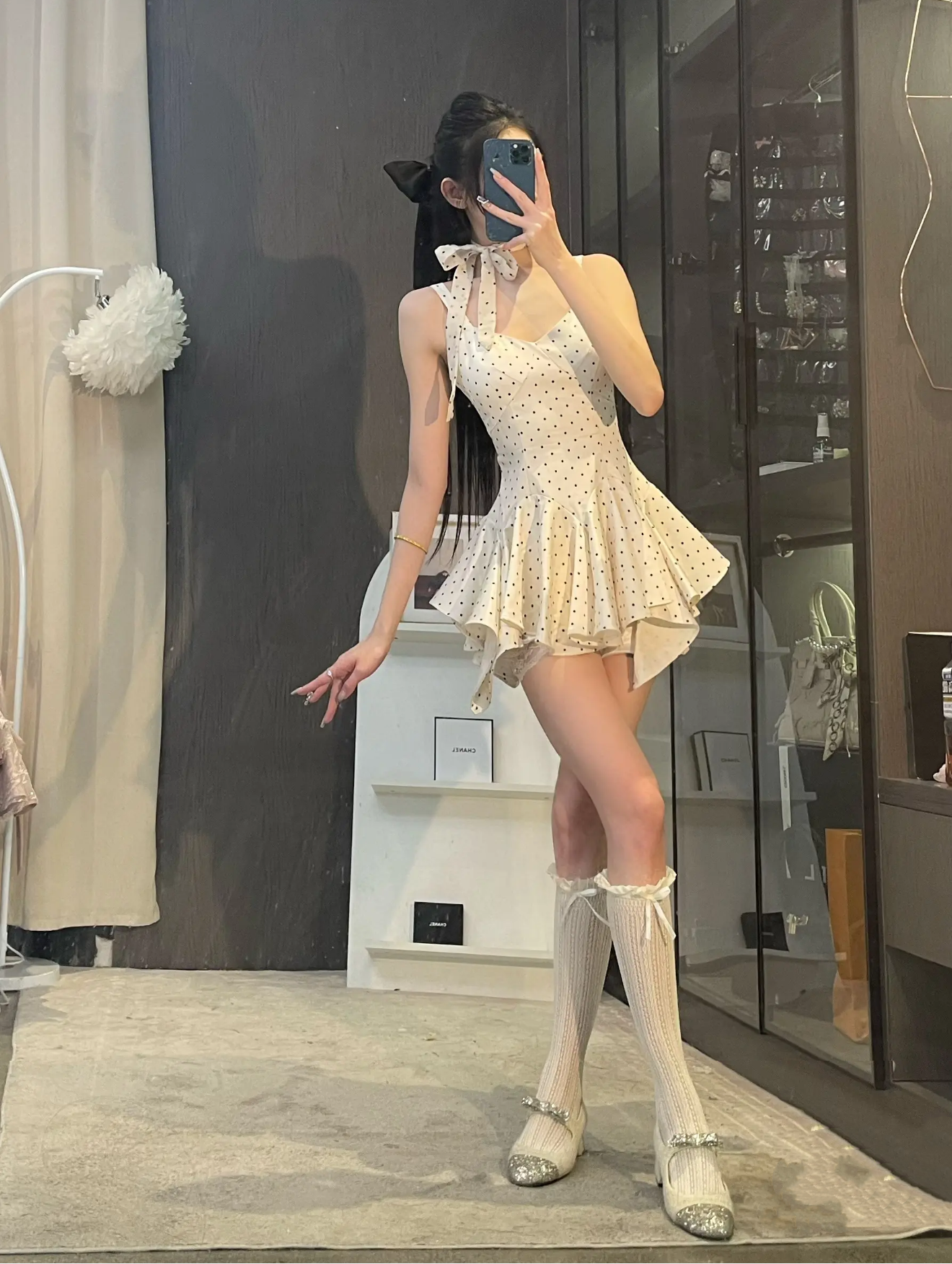 Dainty Dot Halter Dress