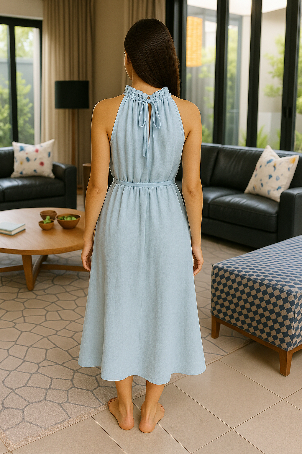 Noir Grace Halter Dress