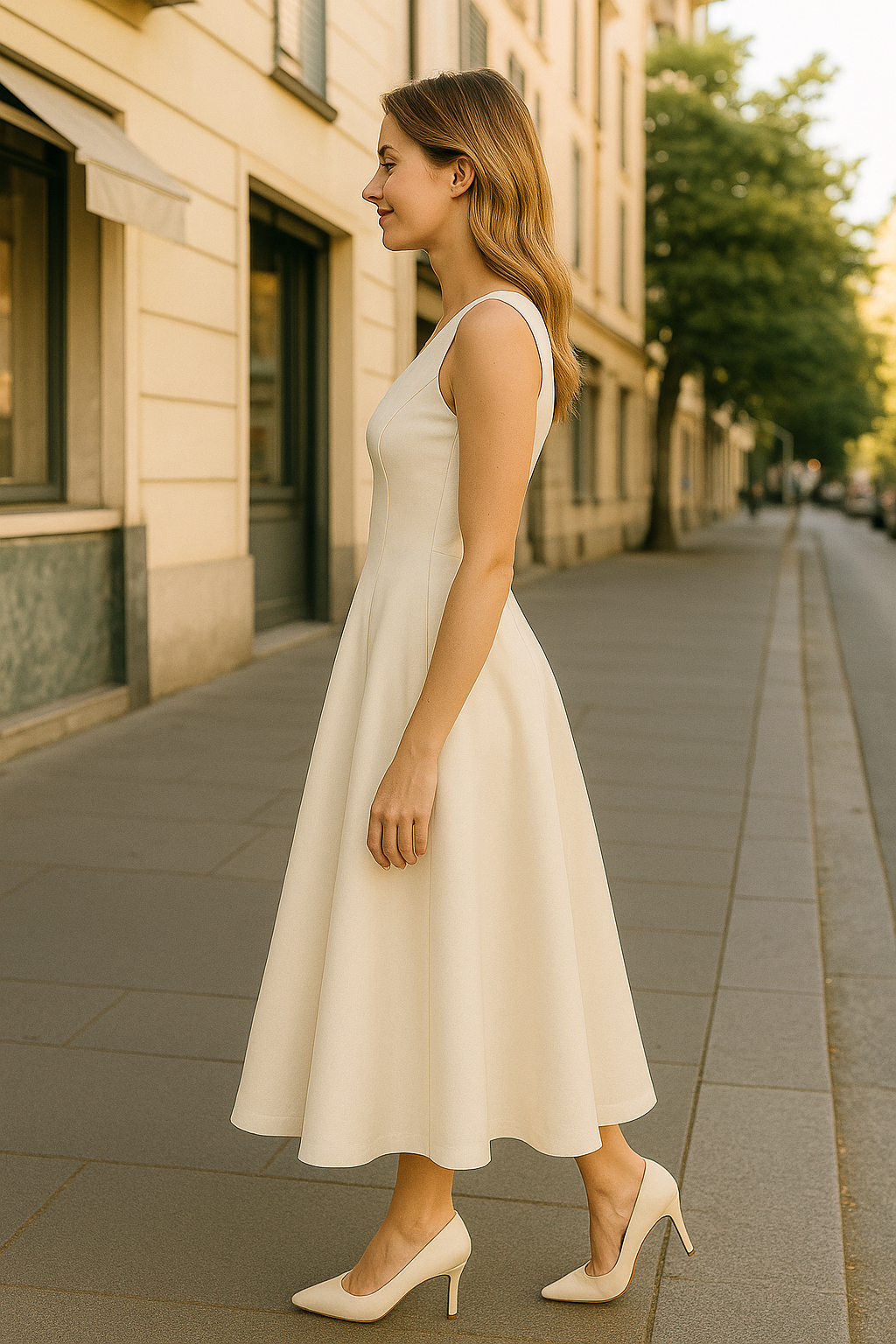 Timeless Elegance Black Midi Dress