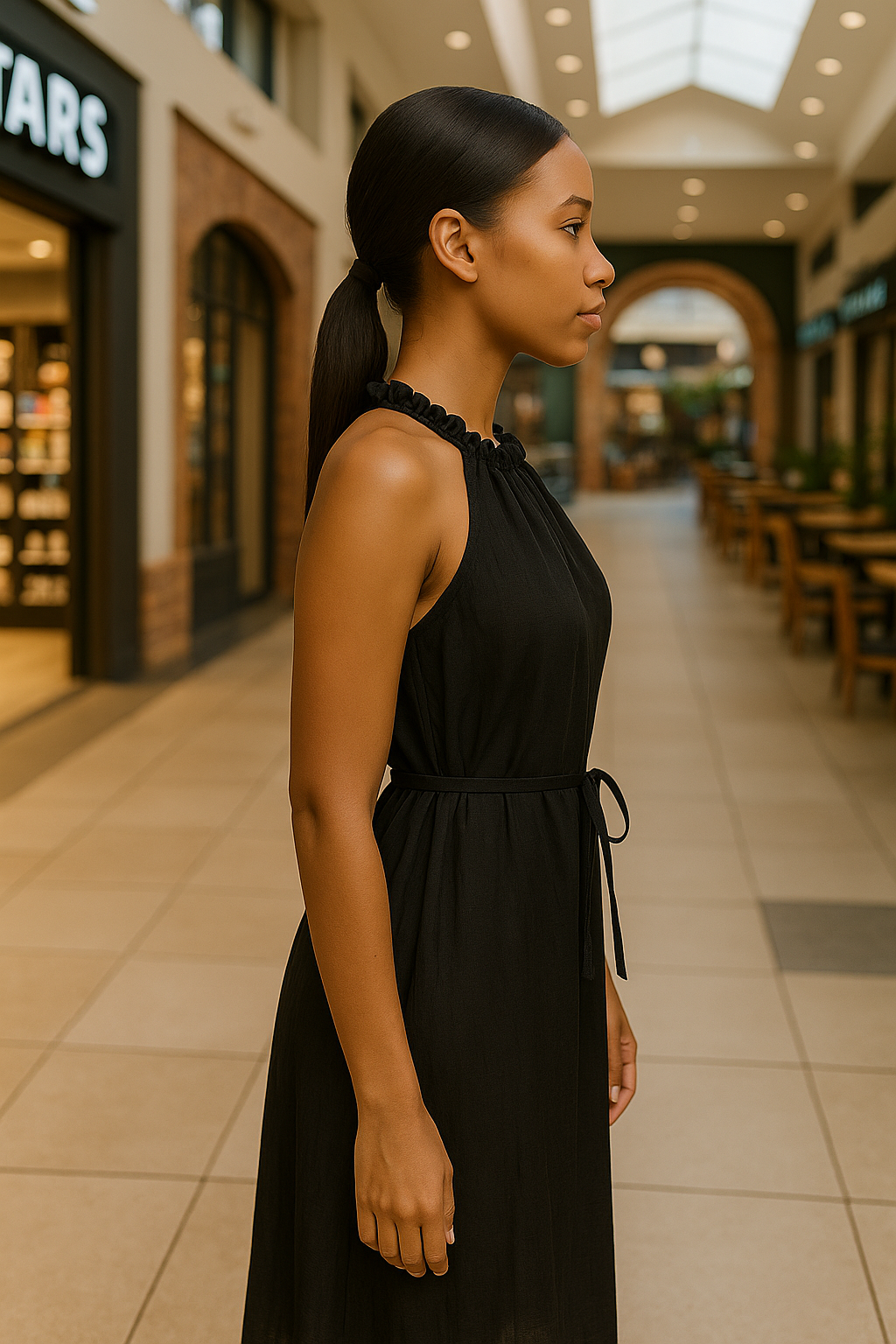 Noir Grace Halter Dress