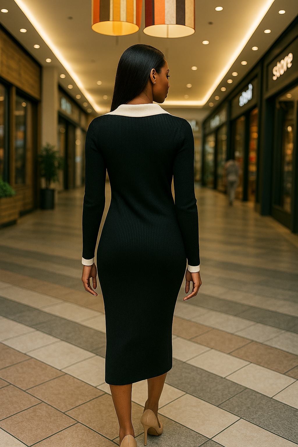 Contrast Button-Down Knit