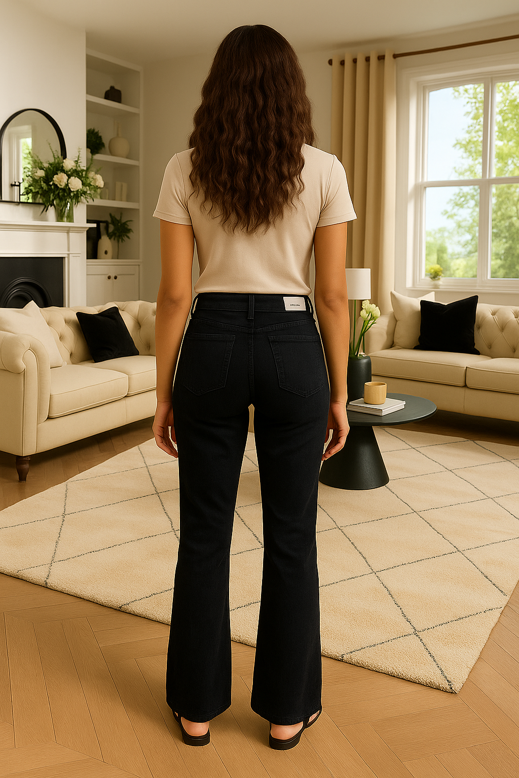 High-Rise Black Jeans