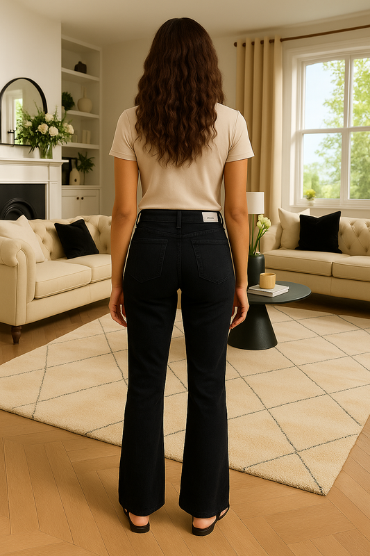 High-Rise Black Jeans