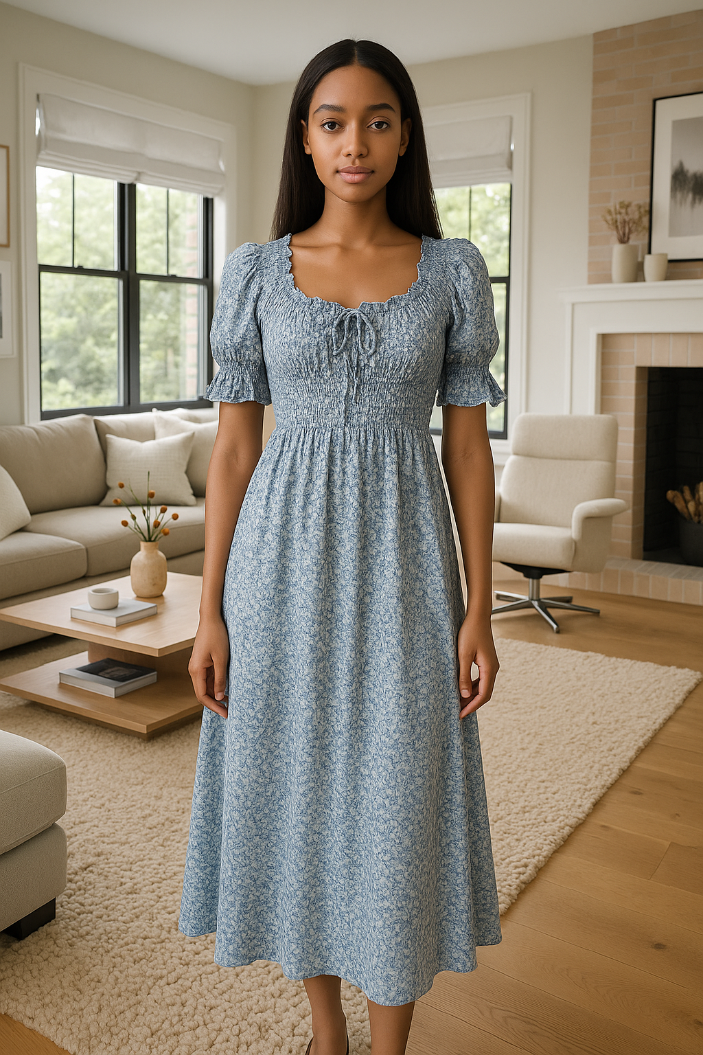 Floral Smocked Dress