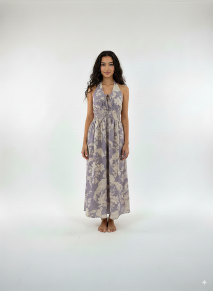 Floral Halter Maxi Dress