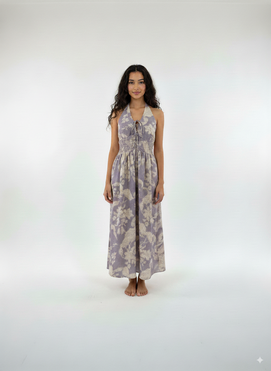 Floral Halter Maxi Dress