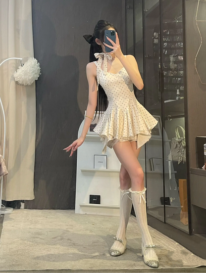 Dainty Dot Halter Dress